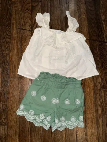 blouse zara et short sergent major 2 ans