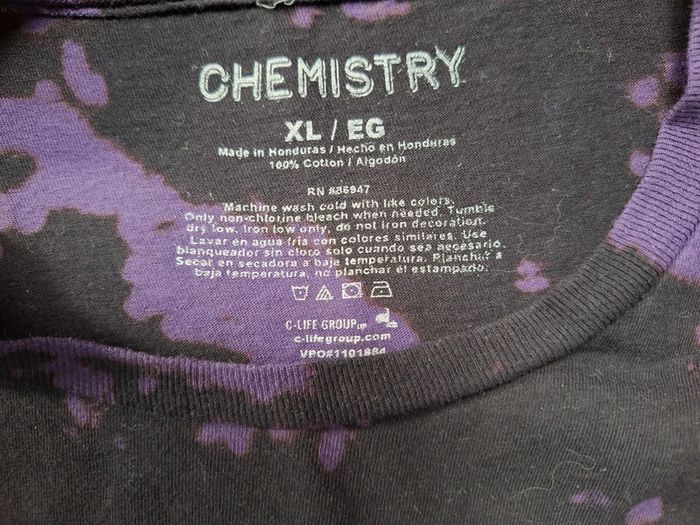 t shirt tie dye violet homme taille XL floqué (392) - photo numéro 7