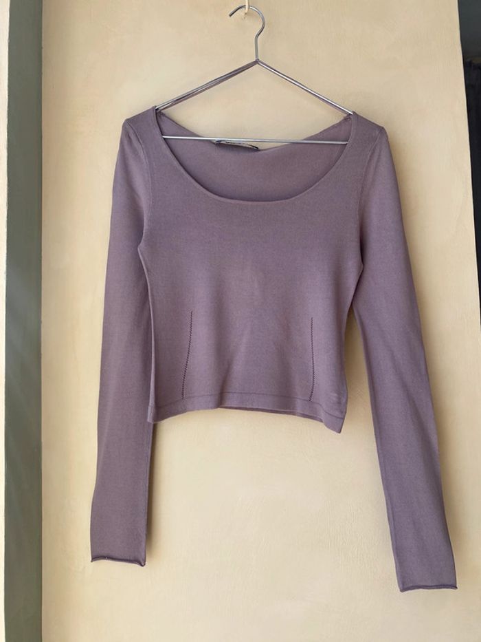 Pull fin beige Zara S - photo numéro 3