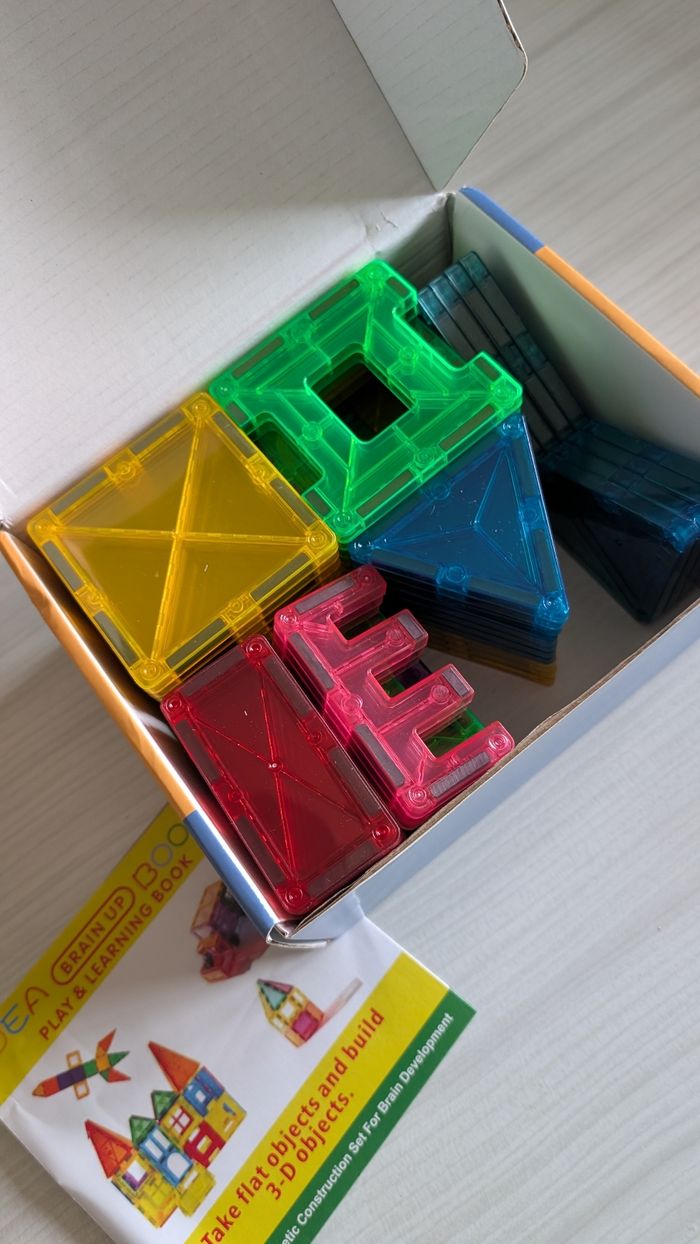 NEUF - 🧲 Tuiles Magnétiques Construction 60 Pièces - Jouet Éducatif - photo numéro 2