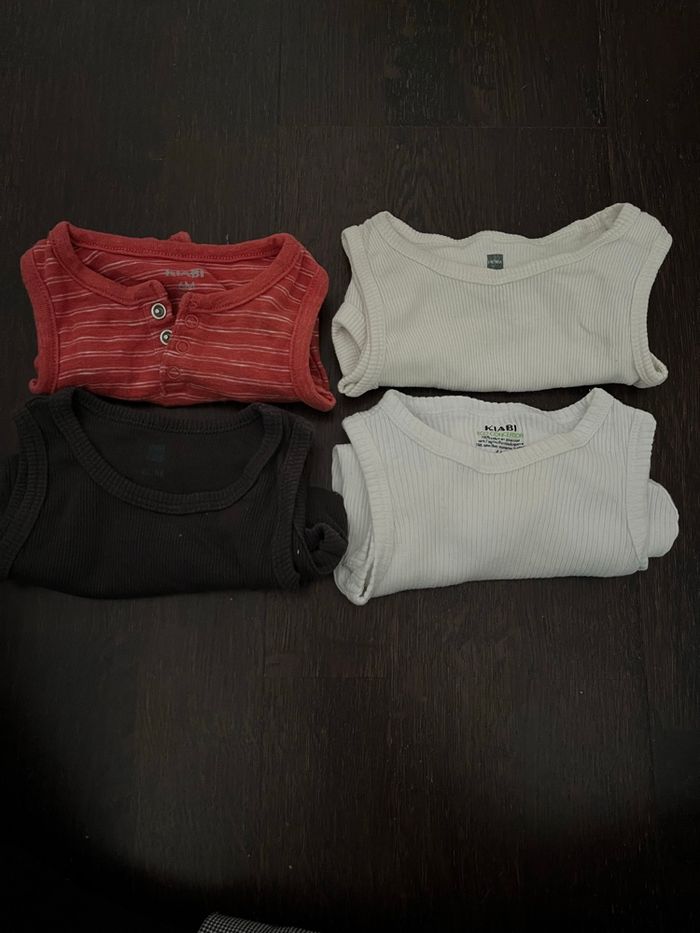 Lot 4 Bodys Bébé Garçon 6 Mois (Kiabi & Hema) - Coton