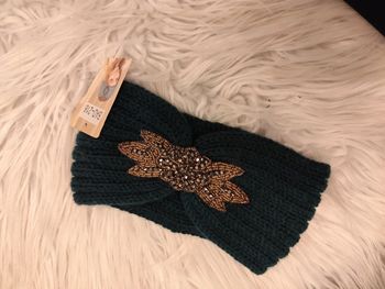 Bandeau laine vert sapin