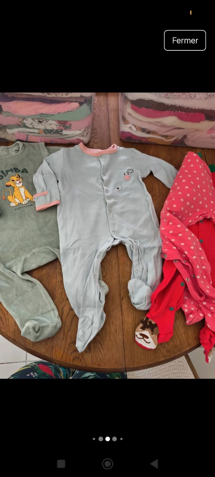 Lot de 4 pyjamas - 9/12 mois - photo numéro 4