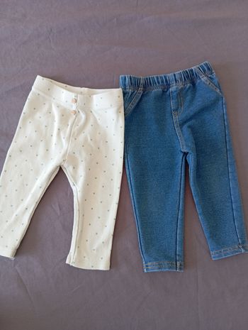 Lot 2 leggings 9 mois