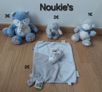 Plusieurs peluches Noukie's