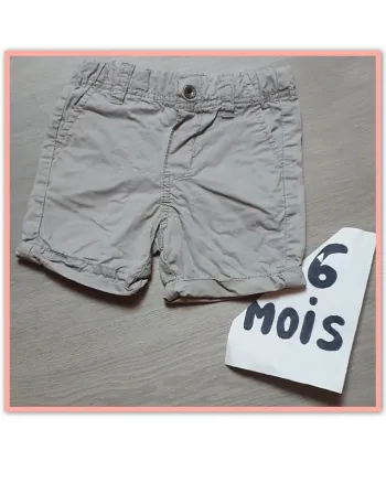 Short fin bébé garçon 6mois Obaïbi