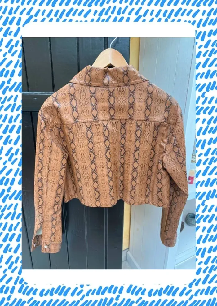 Veste marron motif serpent 36 S - photo numéro 4