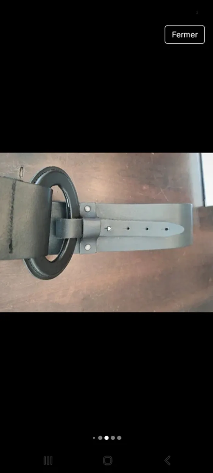 Ceinture Terre Bleue noir en cuir taille 42 80cm - photo numéro 15