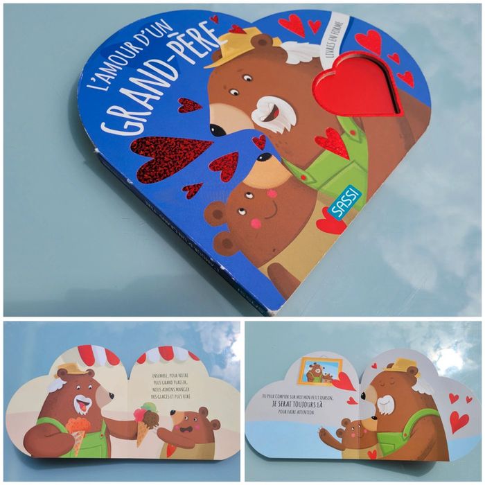 Superbe livre en forme de 🩷 L'Amour d'un grand-père 🐻