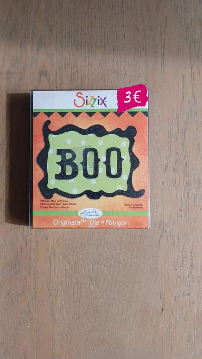 Sizzix Originals Die - Phrase, Boo w/Frame