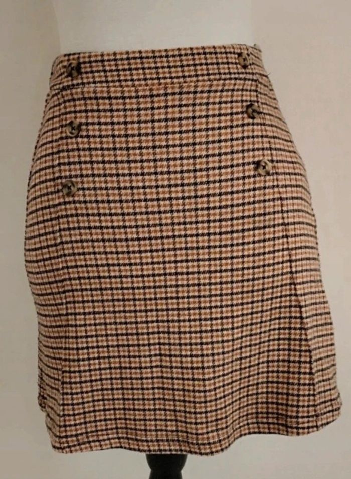 Jupe à carreaux marron Kiabi taille 12 ans