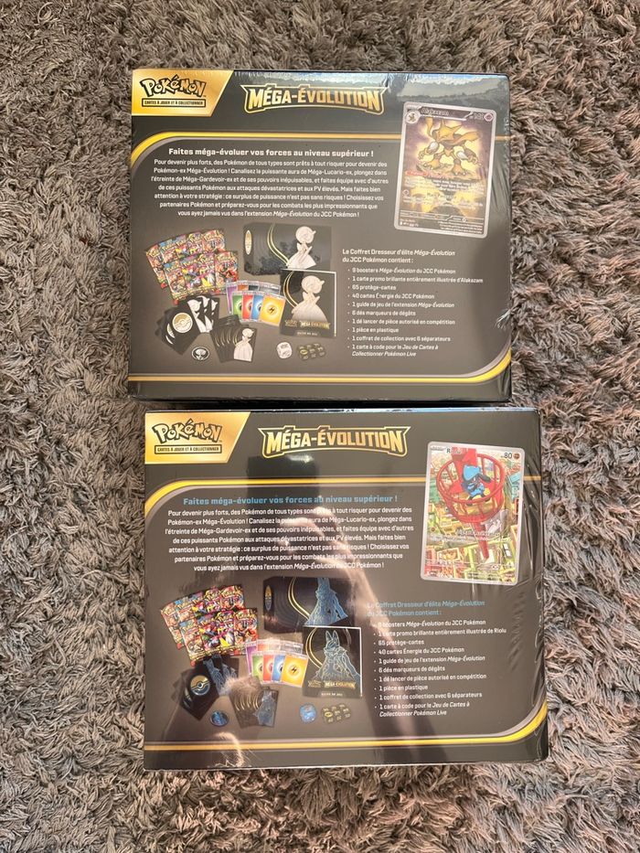 Lot ETB Méga Évolution Gardevoir et Lucario M01 FR Scellé - photo numéro 3