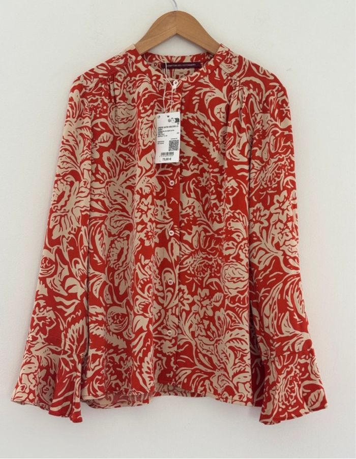 Blouse Comptoir des Cotonniers femme 40 crêpe satin viscose