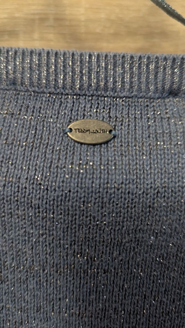 Pull paillettes bleu - photo numéro 5