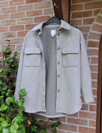 H&M surchemise oversize polar beige t.XS tb état