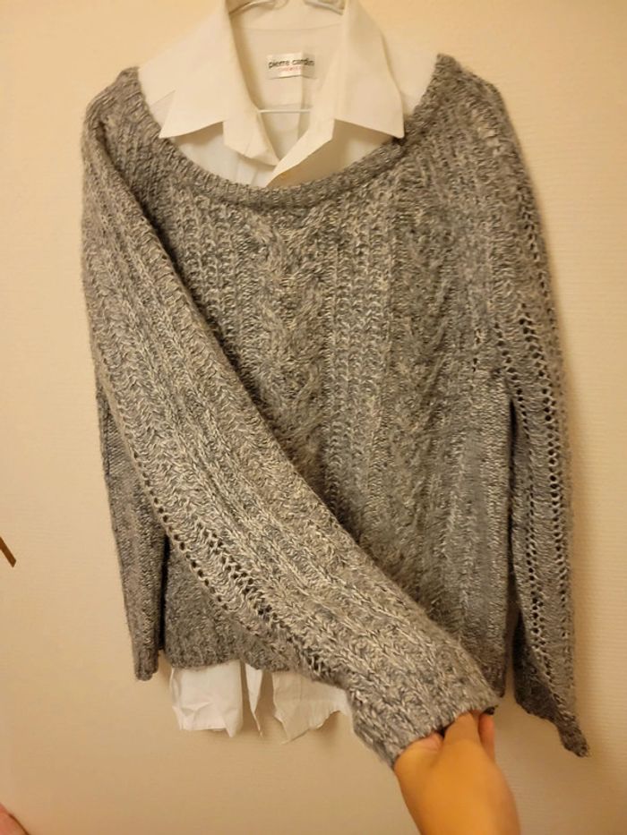 Pull gris tressé - photo numéro 4