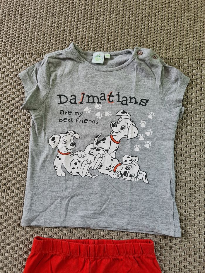 Ensemble T-shirt + Short "dalmatiens" - 24 mois - photo numéro 2