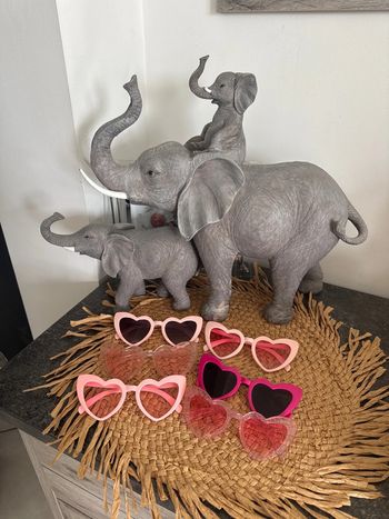Ensemble 6 lunettes cœur evjf mariage