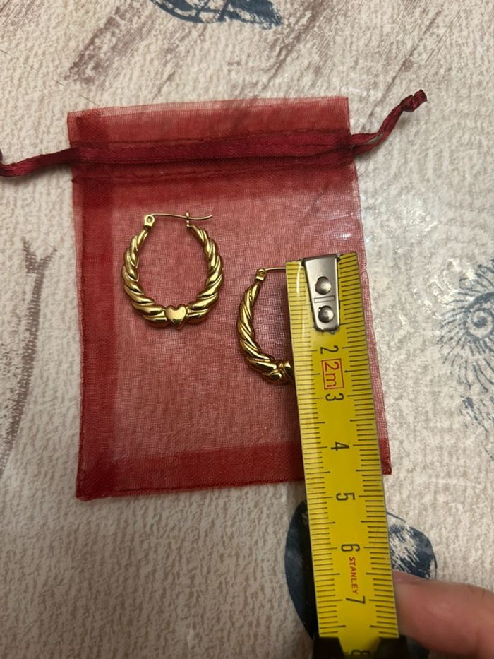 Boucles d’oreilles détails cœurs - photo numéro 3