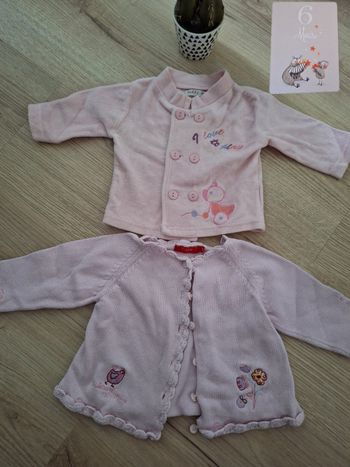 Gilet rose 6 mois fille
