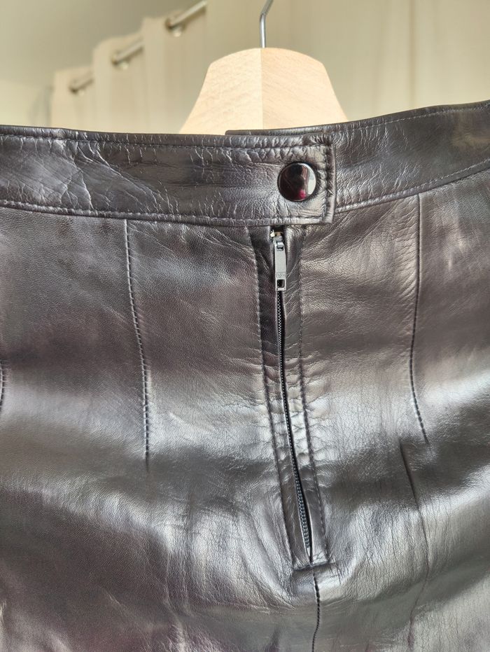 Jupe longue Vintage 80's en cuir - photo numéro 6