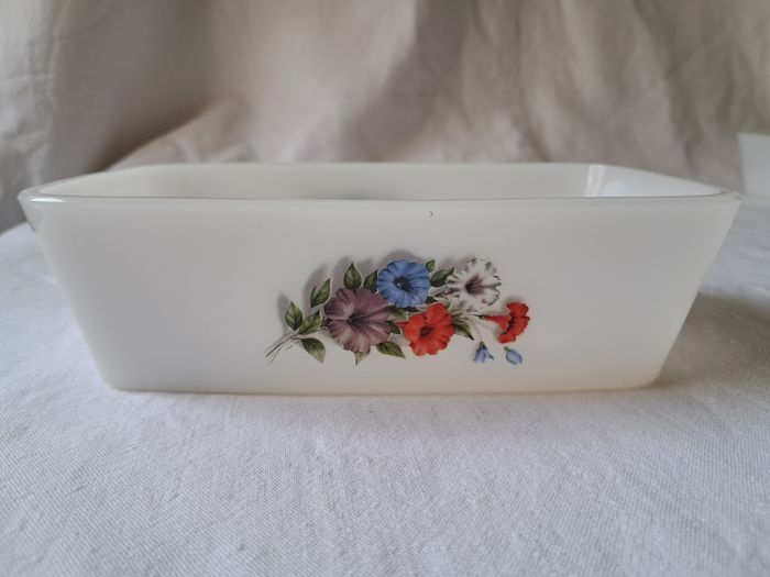 Lot 3 beurriers raviers plats Arcopal motifs fleurs ancien vintage - photo numéro 5