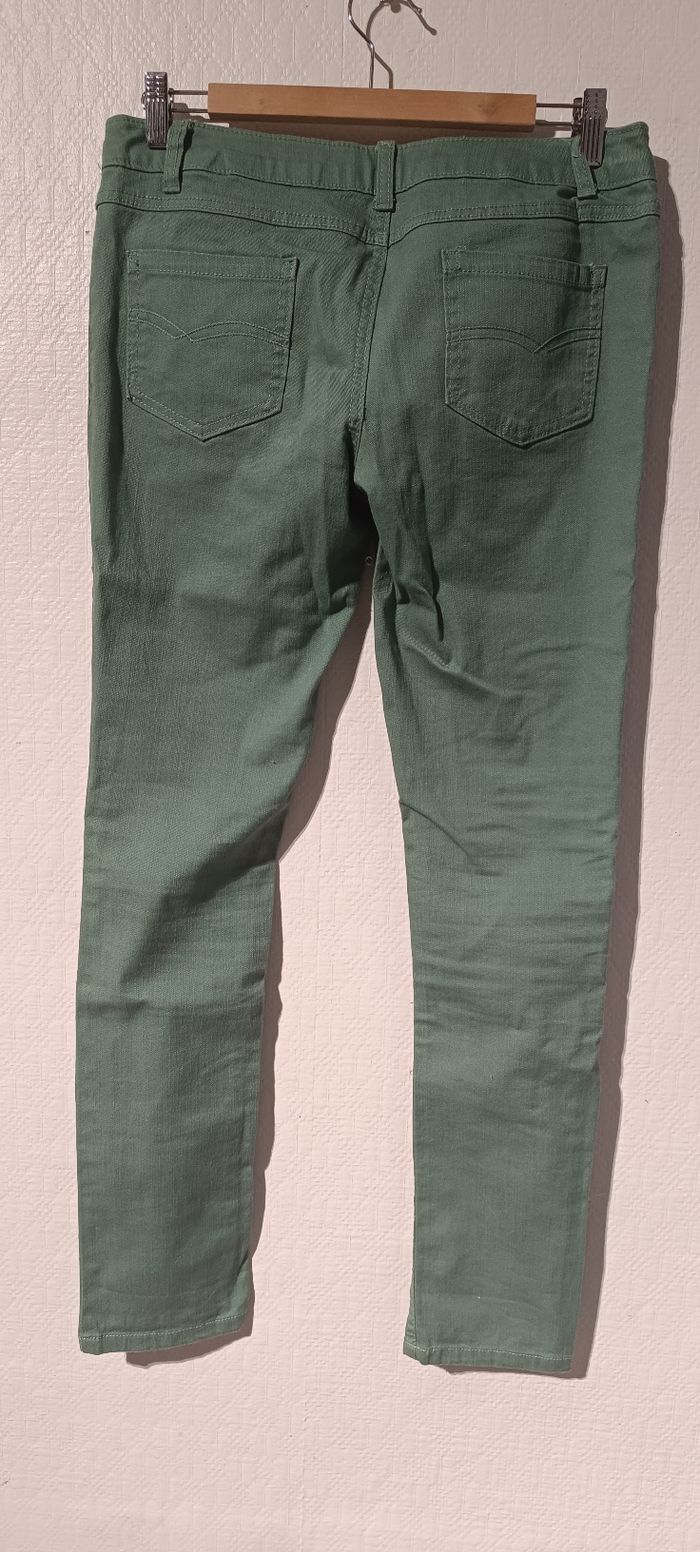 Pantalon slim vert – Denim & Co – Taille 40 - photo numéro 3