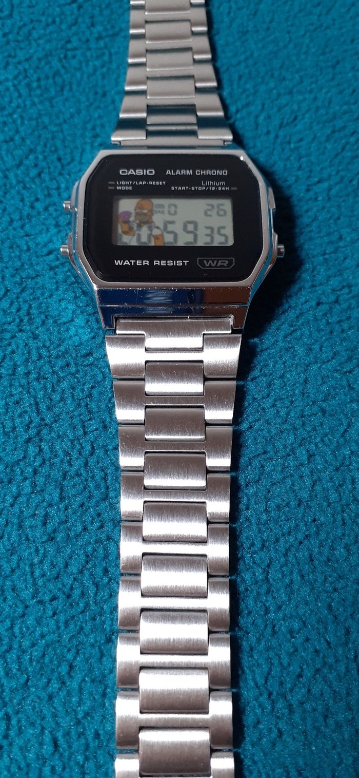 Montre Casio A-158WE custom simpson's - photo numéro 6