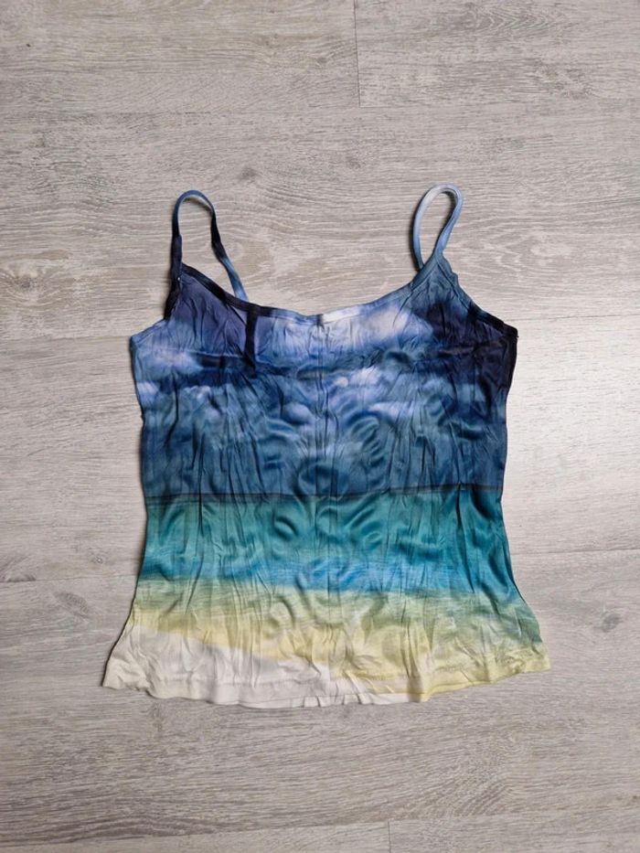 Débardeur Nafnaf Taille 0 Aspect froissé et coloris tie and dye