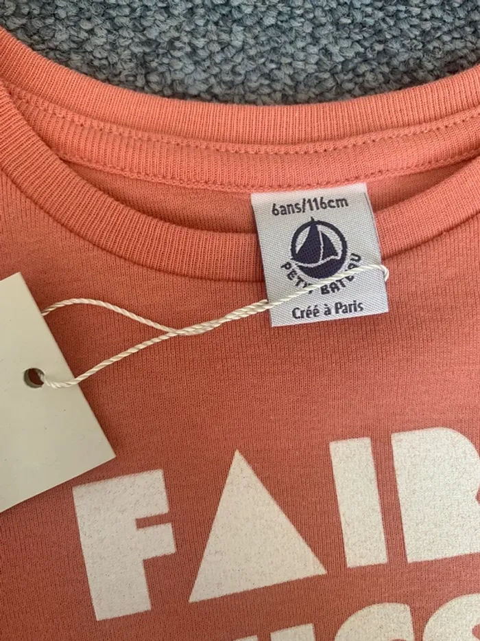 T-shirt Petit bateau, neuf - photo numéro 2