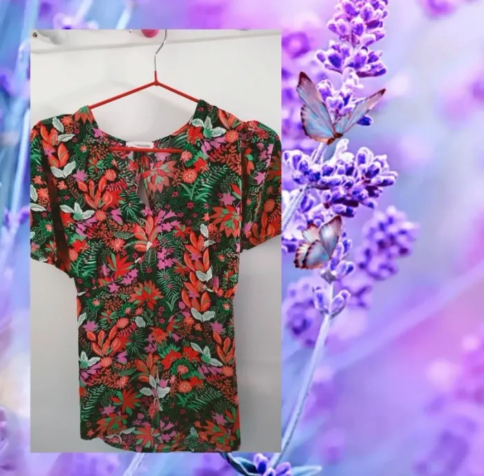 Blouse manches courtes cache cache