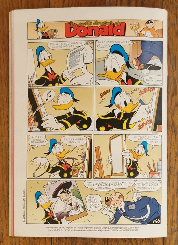 Ancien journal de mickey N°2505 avec cadeau carte bison futé 2000 vintage - photo numéro 15