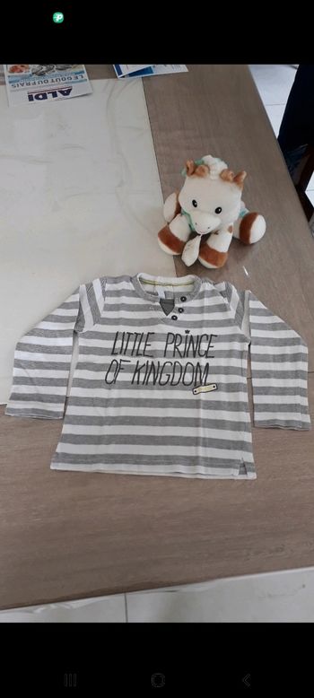 Tee short gris/blanc