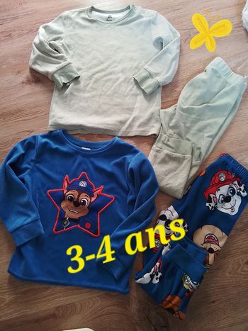 Pyjamas garçon 3-4 ans bon état 
