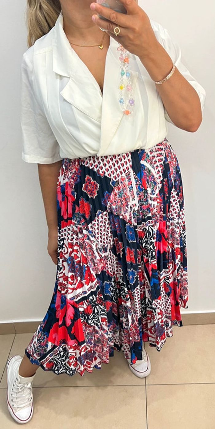 Jupe Longue Plissée Claudie Pierlot Taille 38 - photo numéro 2