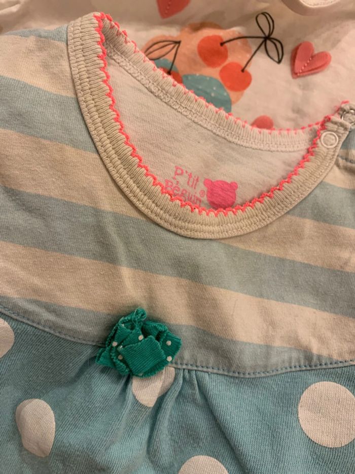 Lot ensemble vêtements bébé fille 6 mois été - photo numéro 10
