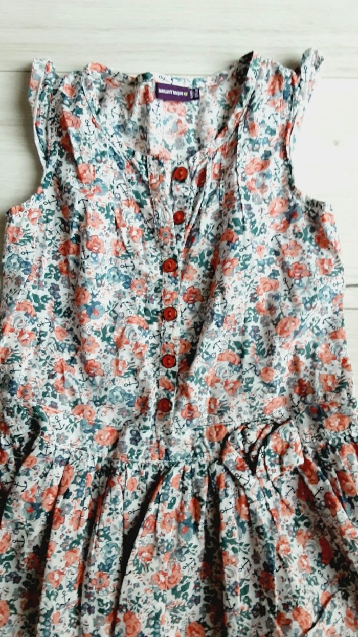 Vêtement fille robe motifs fleurs Sergent Major 4 ans - photo numéro 2