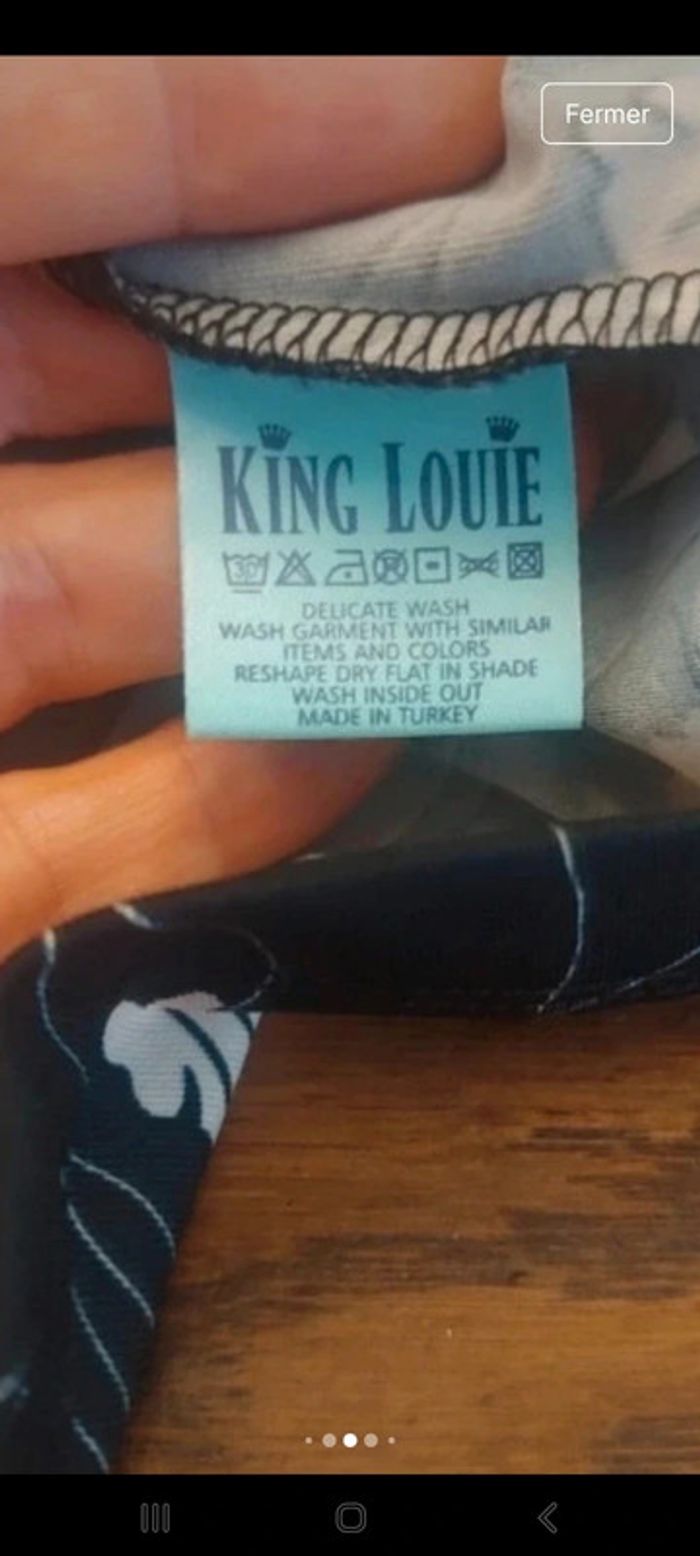 Jolie Robe noire et blanche King Louie taille L - photo numéro 8