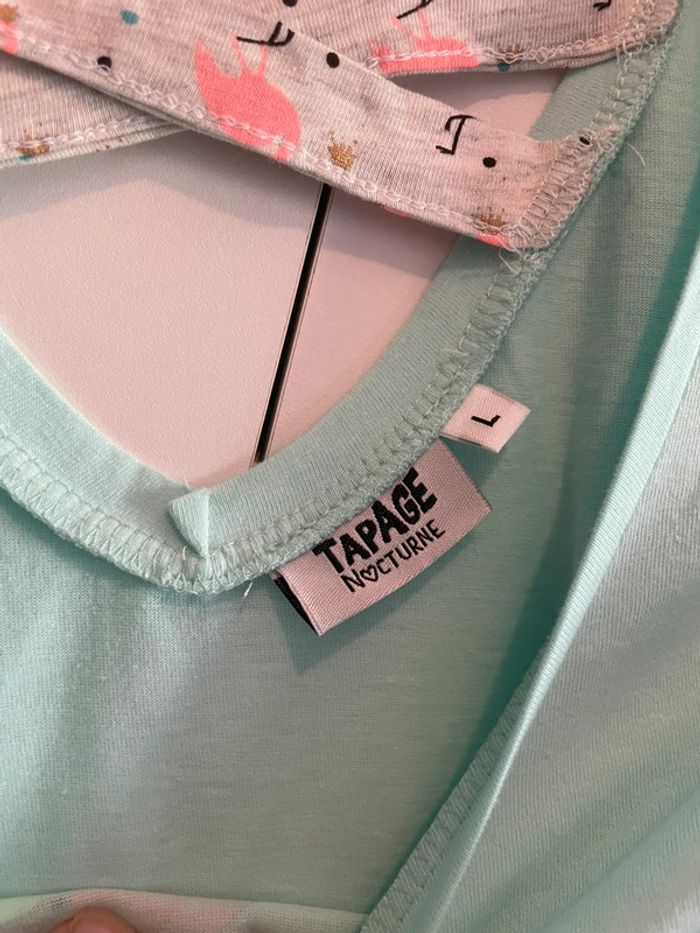 T-shirt en coton flamand rose taille L haut de pyjama - photo numéro 5