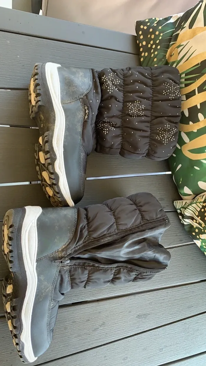 Bottes de neige fille fourrées avec strass 36 - photo numéro 6