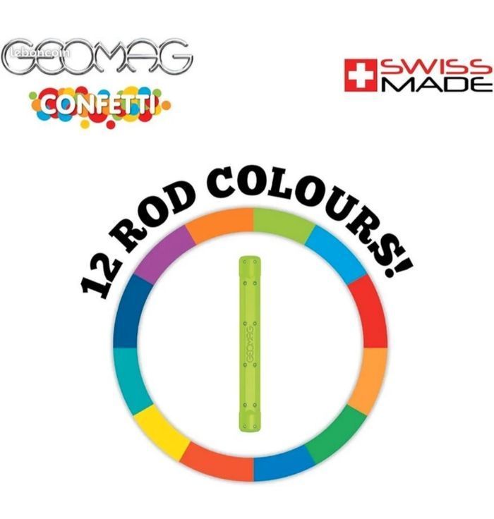 [NEUF] Geomag Classic 351 Confetti – Jeu 35 Pièces - photo numéro 4