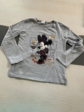 Tee-shirts ML Minnie Gris 8 ans Disney