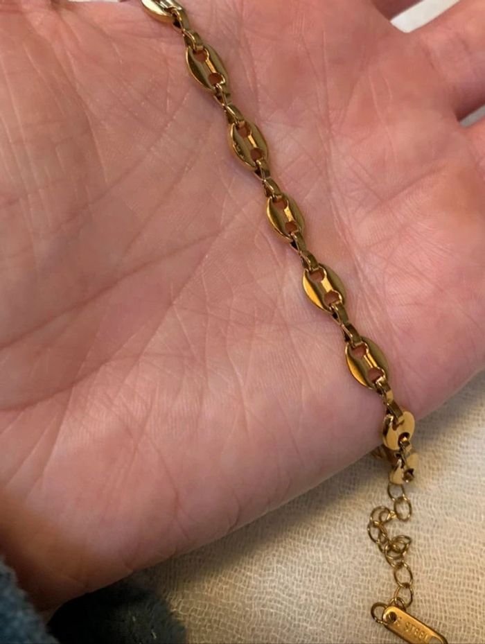Bracelet grain de café en acier inoxydable - réglable - photo numéro 4