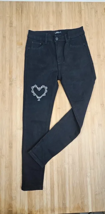 Jeans strass Mila premium noir T:40/L