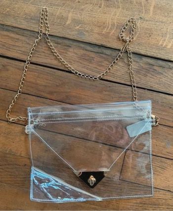 Pochette transparente fantaisie à bandoulière
