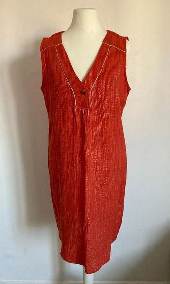 Robe couleur rouille et dorée taille 38 Bréal