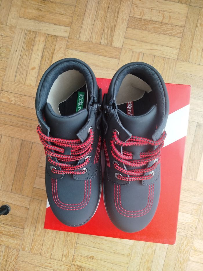 Bottines noires garçon Kickrally20. Marque Kickers 34 neuves - photo numéro 3