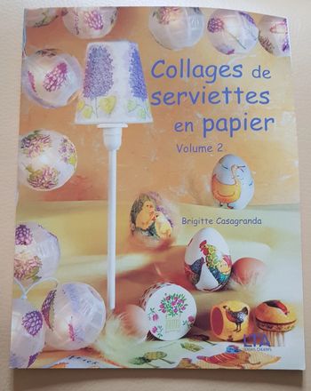 Livre loisirs créatifs,  Collage de serviettes en papier