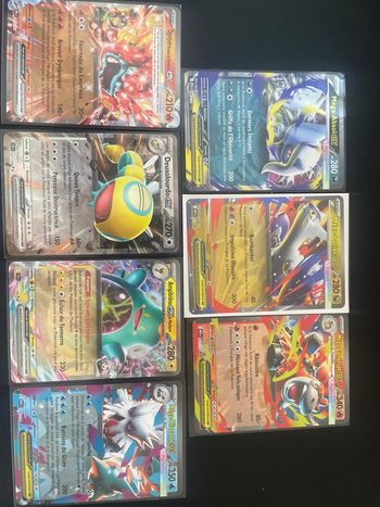 Lots de 7 cartes Pokémon en état neuf