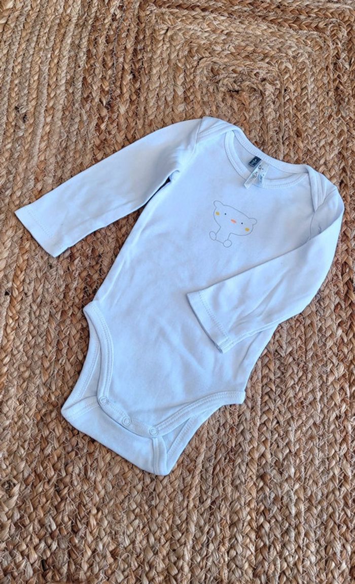 Joli Body blanc tout doux ourson Orchestra 6mois Neuf